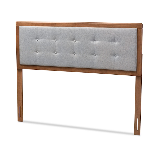 Baxton Studio Sarine Light Grey Walnut Finished Wood Full Size Headboard 156-9434 - main
